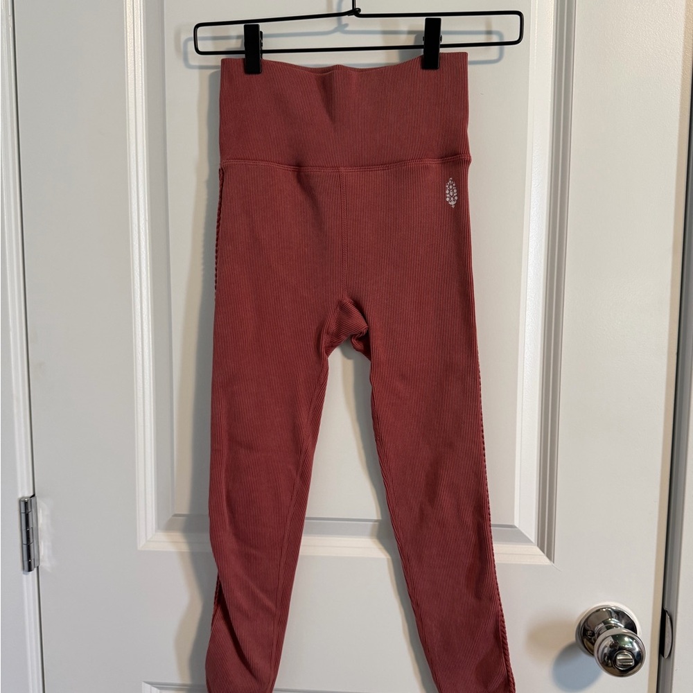 FP Movement High-Waisted Leggings & Camisole Set- Rust Orange